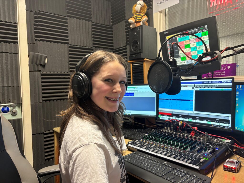 crest radio. charity radio station in Llandudno Junction north Wales